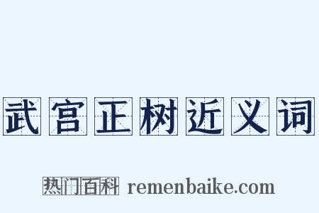 武宫正树近义词是什么意思的图片